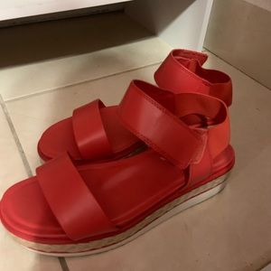 Red espadrilles